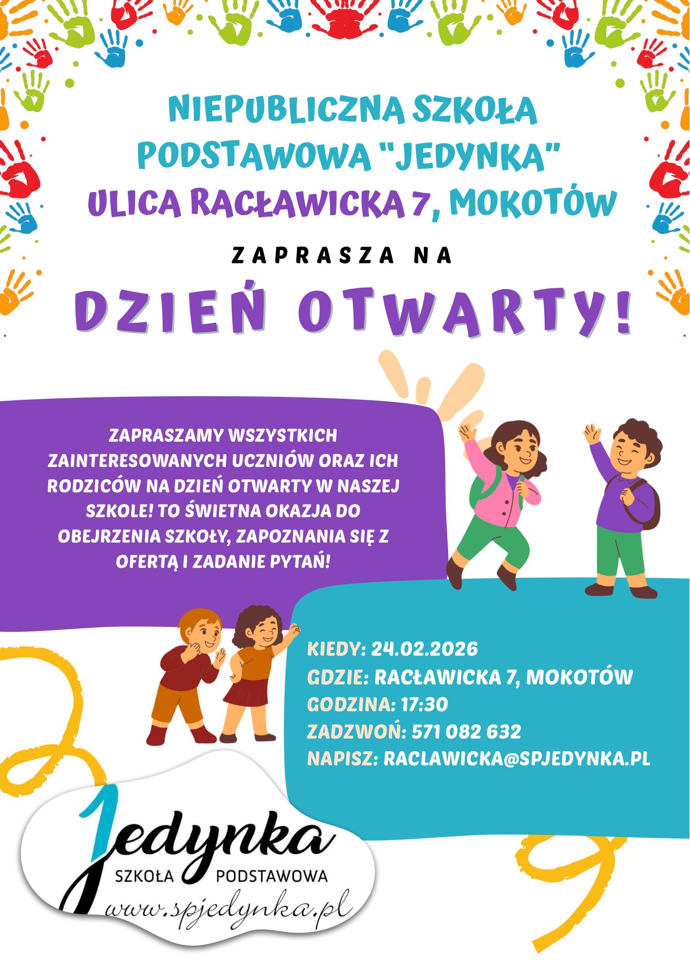 Dzień Otwarty w Niepublicznej Szkole Podstawowej „Jedynka” na Mokotowie